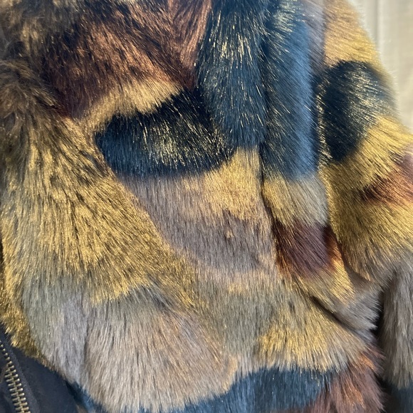 Anthropologie Marrakech camo faux fur bomber jacket - Picture 4 of 6